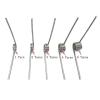 V-Shaped Torsion Springs, 5-Pack, Stainless Steel, 0.3 mm Wire, 3 mm OD, 20 mm Leg Length, Right-Hand, 60° view 2