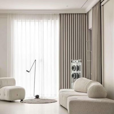 Homxi Thermal Room-Darkening Curtains, 2-Pack, Light Coffee, 137W x 214H cm Each