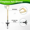 HARFINGTON Stainless Steel Round Garden Shovel with Wooden Handle, 33.5 x 6.7 in view 3