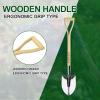 HARFINGTON Stainless Steel Round Garden Shovel with Wooden Handle, 33.5 x 6.7 in view 4