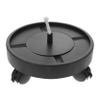 Round Plant Stand with Wheels, Black Plastic, for Flower Pots view 1