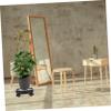 Round Plant Stand with Wheels, Black Plastic, for Flower Pots view 4