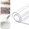 Durable Office Chair Mat, Non-Slip PVC Floor Protector for Carpets, Transparent, Rectangular, 0.5 mm, 160 x 160 cm view 2