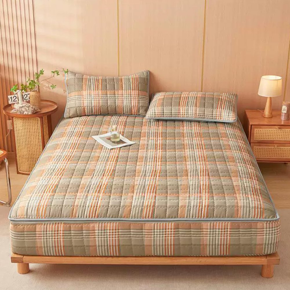Adjustable Mattress Protector with 6-Sided Zipper, Dustproof Fitted Cover, Breathable and Washable, 150 x 200 + 25 cm