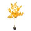 CWCQGH Artificial Plant, 140 cm, Realistic Yellow Ginkgo Tree view 1