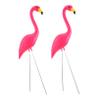 UKCOCO 2-Piece Pink Flamingo Garden Stakes, HDPE view 1