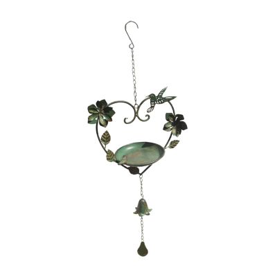 sporful Rustic Wind Chime and Hanging Bird Bath