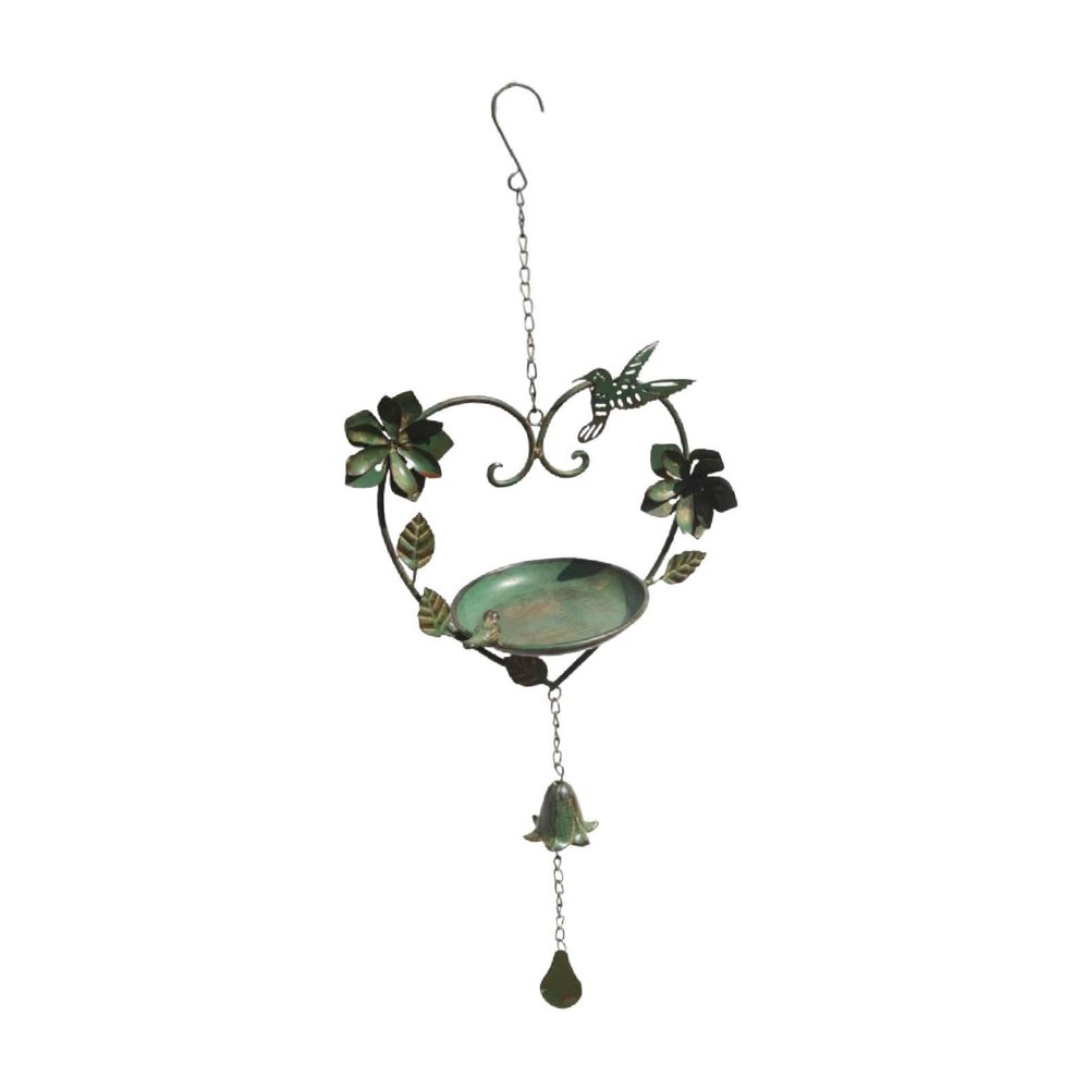 sporful Rustic Wind Chime and Hanging Bird Bath