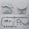 Jings Shower Faucet Set with 8-Inch Rainfall Shower Head, Hand Shower and Tub Spout, Matte Black view 2