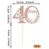 Xsstarmi Happy 40th Birthday Cake Topper, Glittery Rose Gold, 40th Birthday Cake Decoration, 1 Pack view 2