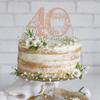 Xsstarmi Happy 40th Birthday Cake Topper, Glittery Rose Gold, 40th Birthday Cake Decoration, 1 Pack view 3