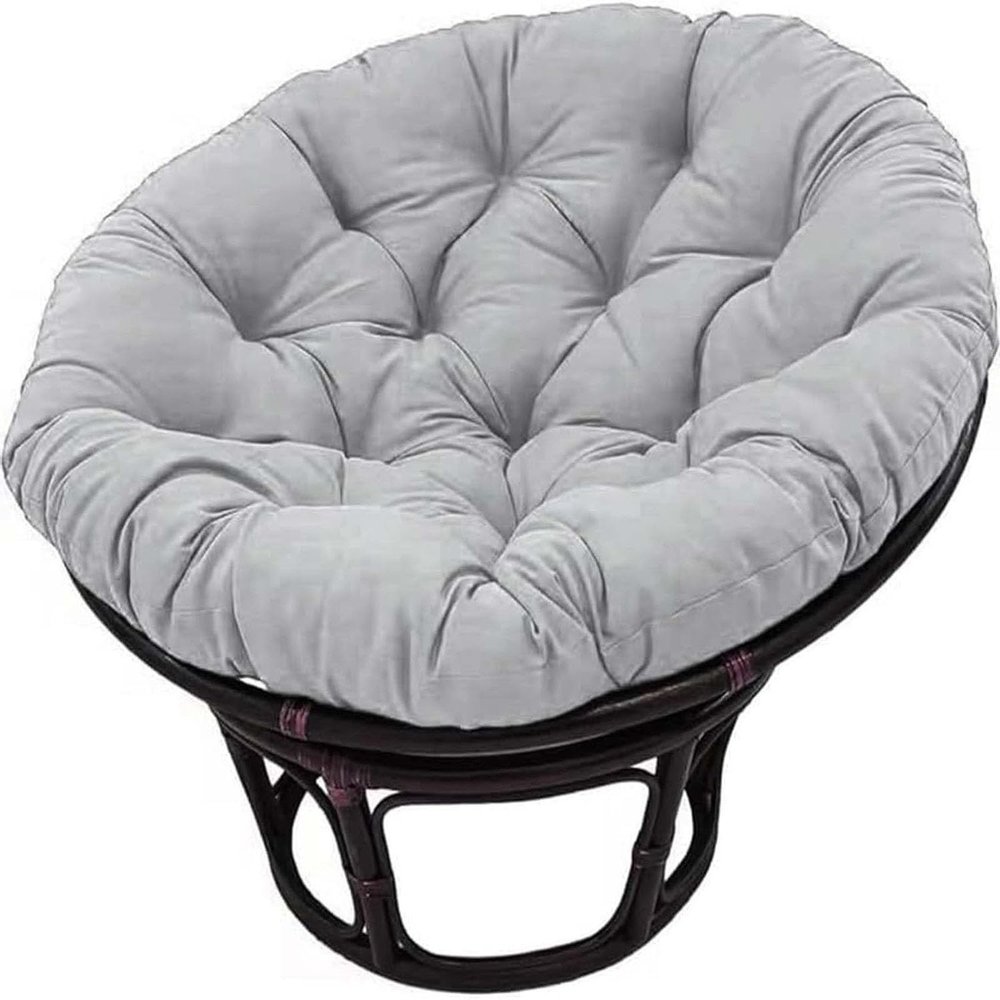 Round Papasan Chair Cushion, Light Gray, 110 x 110 cm