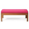 RZYW 5 cm Thick Outdoor Bench Cushion, Water-Resistant, Non-Slip, Washable, Rose Red, 90 x 45 x 5 cm view 1