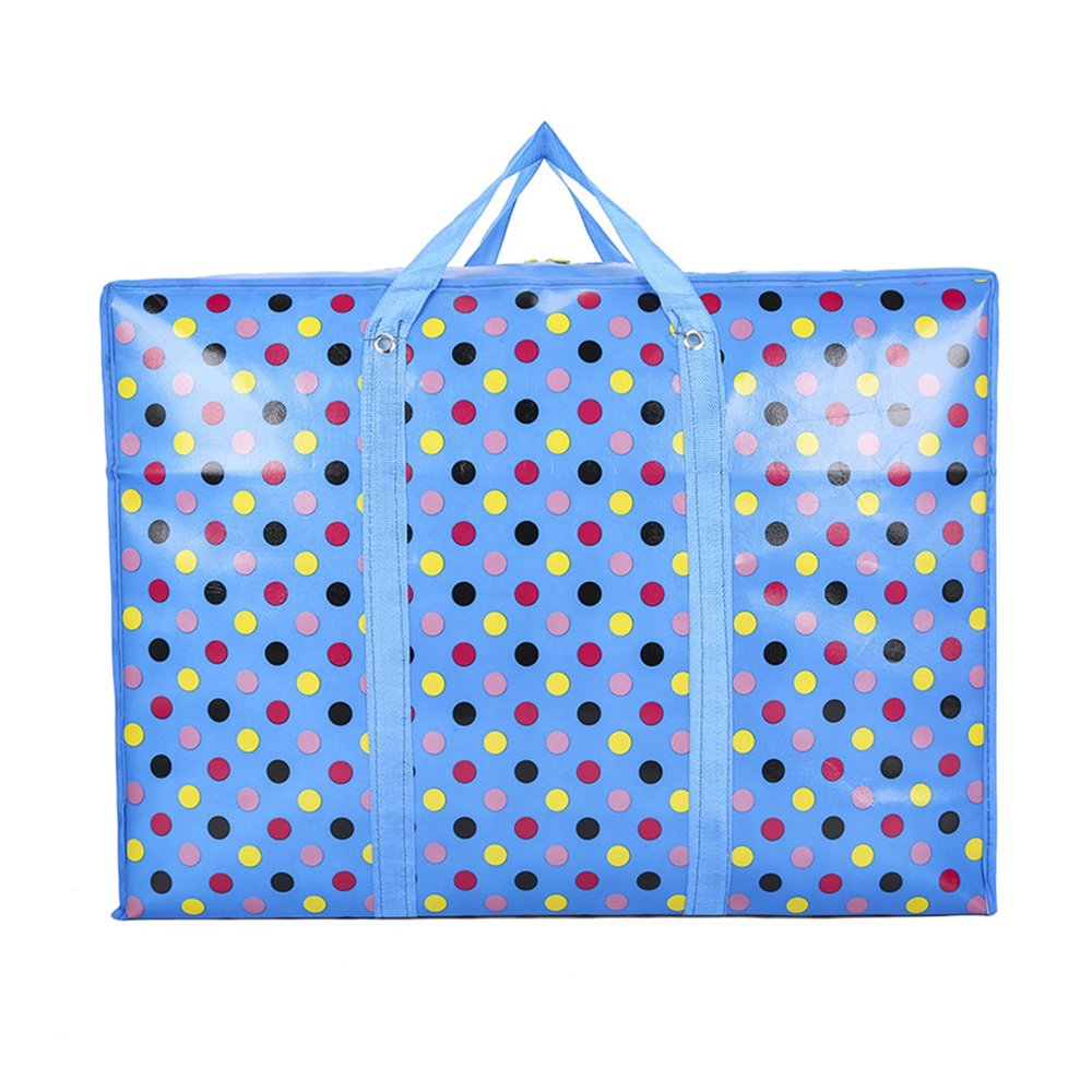 98 L Zippered Storage Bag, Waterproof Moving Bag for Bedding, Clothing, Blankets and Pillows (Blue)