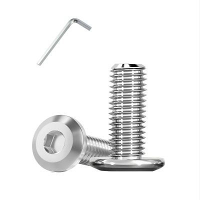 Metuja 1/4-20 x 1 in Flat-Head Hex Socket Screws, 304 Stainless Steel, Fully Threaded, with Hex Key, 50-Pack