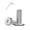 Metuja 1/4-20 x 1 in Flat-Head Hex Socket Screws, 304 Stainless Steel, Fully Threaded, with Hex Key, 50-Pack view 1