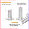 Metuja 1/4-20 x 1 in Flat-Head Hex Socket Screws, 304 Stainless Steel, Fully Threaded, with Hex Key, 50-Pack view 4