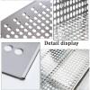 DTVEW Perforated Stainless Steel Sheet, 0.02 in Thick, Balcony Safety Fence DIY Wall Metal Plate (23 x 100 cm) view 3