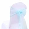 ZIUBMVDYC Lavender Organza Chair Sashes, 18 × 275 cm view 4