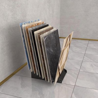 Floor Tile Sample Display Stand for Porcelain, Glass, Ceramic & Wood (59 × 43 × 33 cm)
