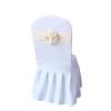 ZIUBMVDYC Chair Sashes with Flower Knot and Elastic Band, Champagne view 1