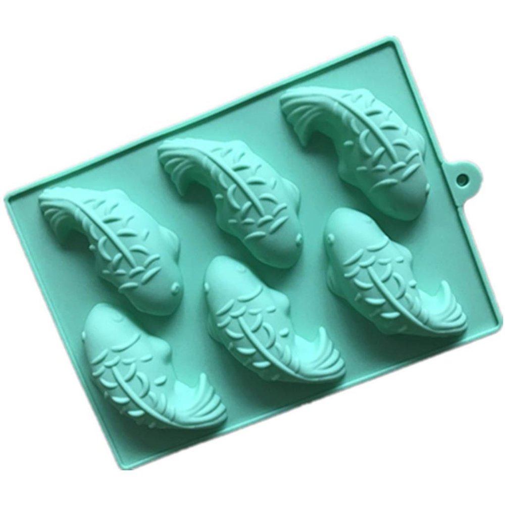 Fish-Shaped Silicone Mold for Cakes, Chocolate, Candy, Fondant and Ice Cubes