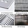 DTVEW Stainless Steel Perforated Sheet, 0.6 mm Thick, Multifunctional Metal Panels (0.42 x 1 m) view 2