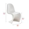 Ins-Style Transparent Plastic Dining Chair with Backrest, Brown view 2