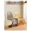 Ins-Style Transparent Plastic Dining Chair with Backrest, Brown view 4