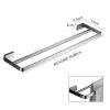 HAVVMK Double Towel Bar, Wall-Mounted Stainless Steel, Brushed Silver view 2