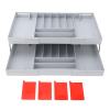 Tyenaza Expandable Multi-Layer Drawer Organizer Tray, Gray view 1
