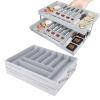 Tyenaza Expandable Multi-Layer Drawer Organizer Tray, Gray view 3