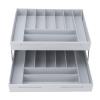 Tyenaza Expandable Multi-Layer Drawer Organizer Tray, Gray view 4