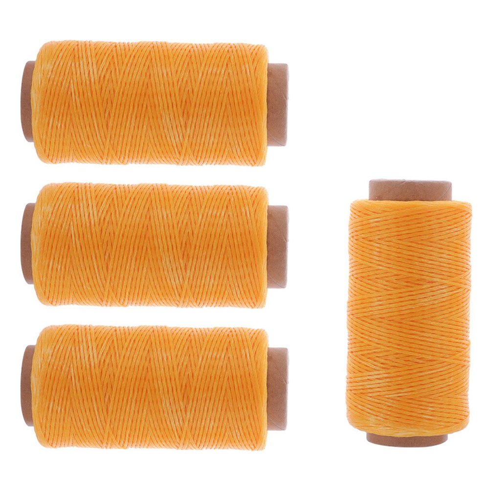 Waxed Polyester Leather Sewing Thread, 4 Spools