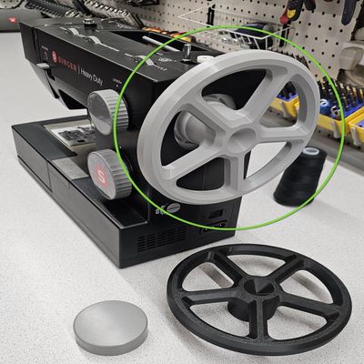 Generic Sewing Machine Handwheel for Singer 4452, 4432, 4423, 4411, HD, HD 6380, Improved Control and Torque (Black)