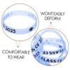 DECOMELODY 10-Piece Silicone Graduation Bracelets, Keepsake Bracelets with Graduation Design, Class Party Accessories view 3