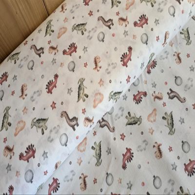 Printed Cotton Fabric by the Meter, Dinos 012, from 50 cm
