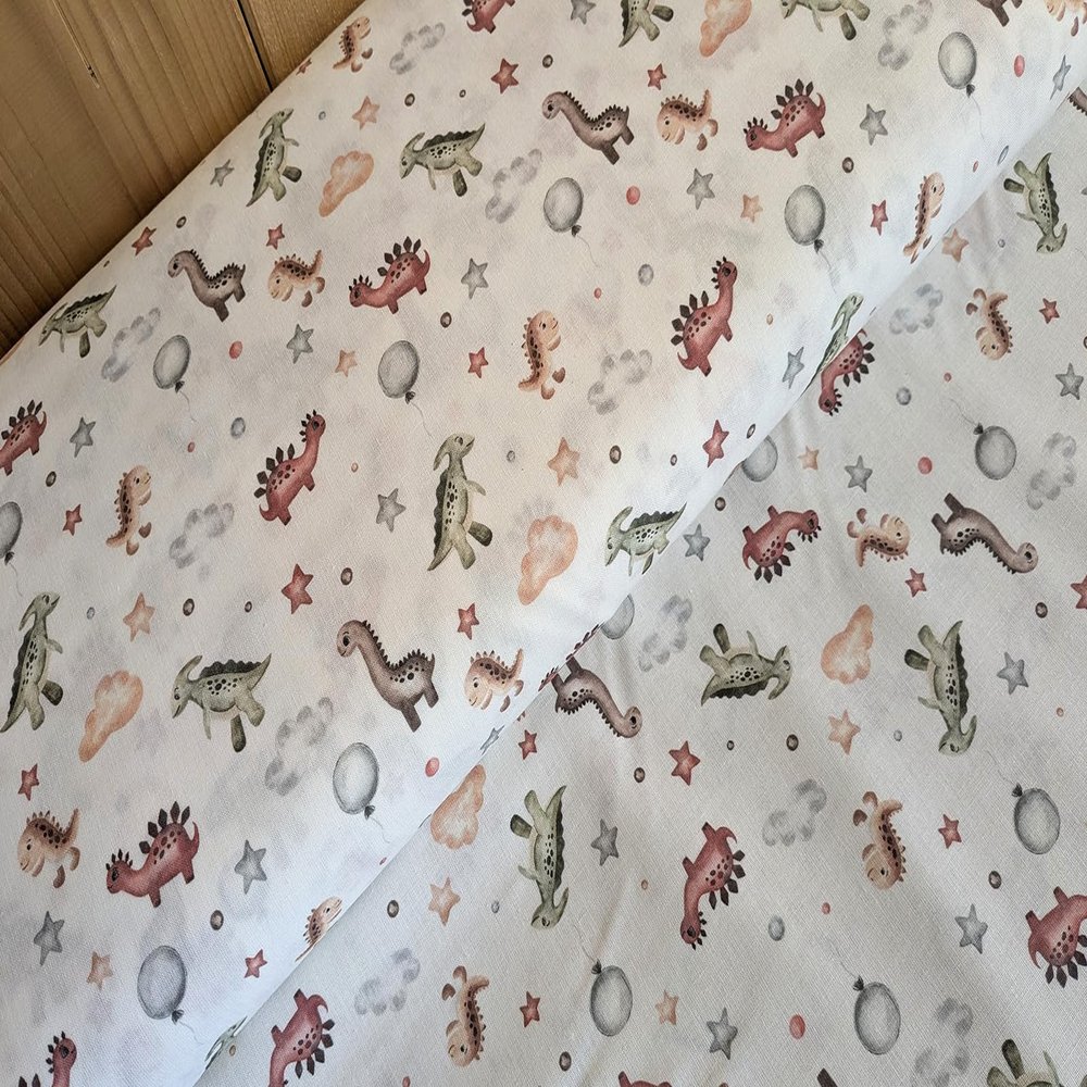 Printed Cotton Fabric by the Meter, Dinos 012, from 50 cm