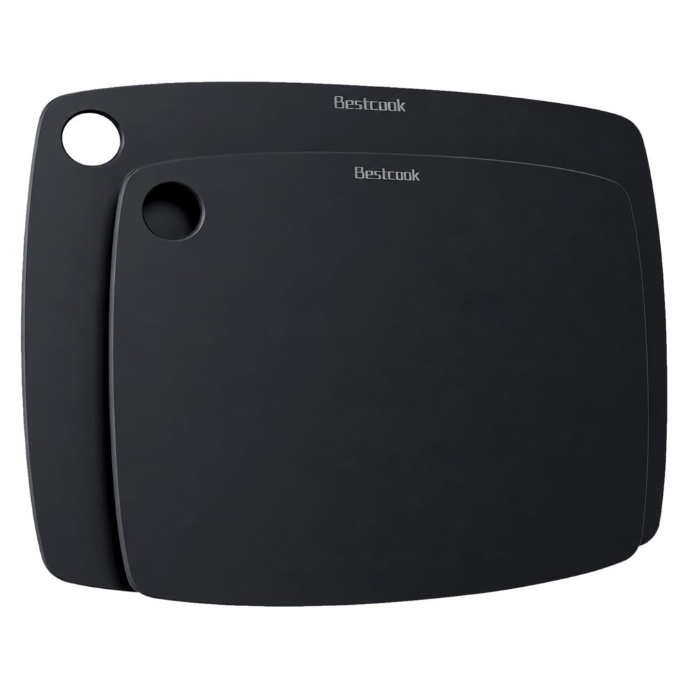 BESTCOOK Wood Fiber Cutting Board Set of 2, Dishwasher-Safe