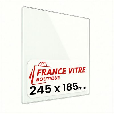 LONGLIFE Balmoral-Rosalyn Fireplace Glass, 245 x 185 x 4 mm, Heat-Resistant up to 800°C