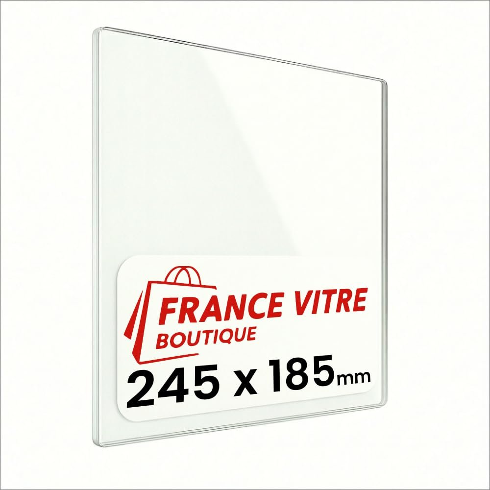 LONGLIFE Balmoral-Rosalyn Fireplace Glass, 245 x 185 x 4 mm, Heat-Resistant up to 800°C