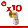 BOOPARTS 16 mm x 3/4" Male-Thread Elbow Compression Fitting, Brass, 10-Pack view 4