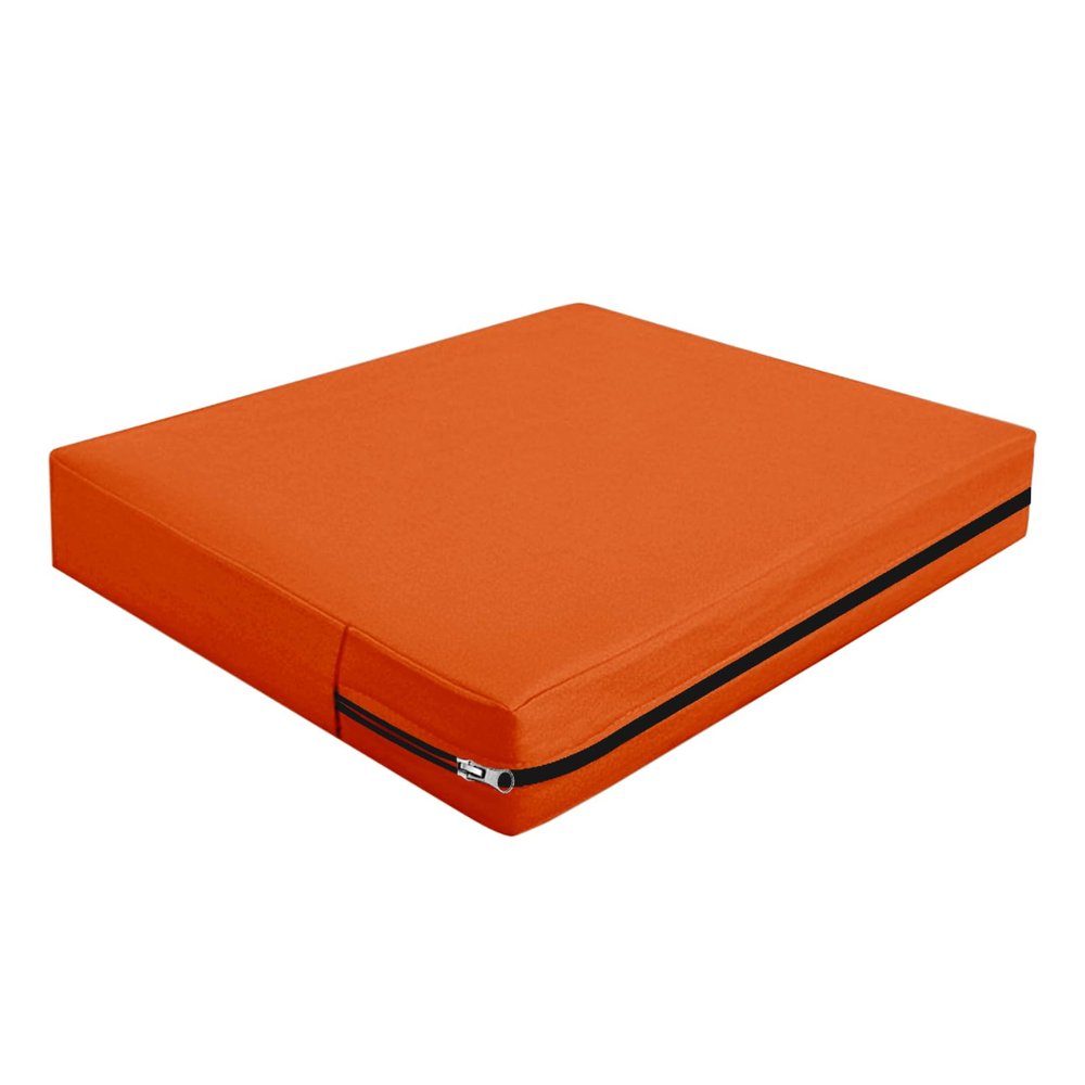 SYLC Waterproof Outdoor Seat Cushion Cover with Zipper, Orange, 107 × 46 × 8 cm
