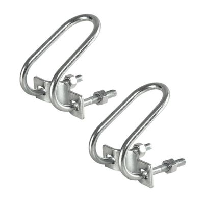 Milisten Adjustable Silver Umbrella Holders, 2-Piece Metal Set, Easy Installation and Quick Removal for Market Stalls and Outdoor Areas