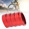 Alomejor 28.6 mm Aluminum Alloy Fork Spacers for Front Bicycle Light, 5 pcs, Red view 4