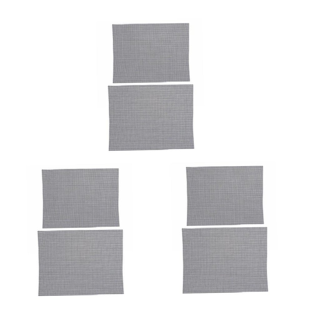 Sosoport 3 Sets Portable Grill Mesh Mats, Nonstick, Black, 2 Pieces x 3