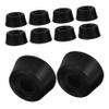 10-Piece Universal Black Rubber Protective Caps for Pool Cues view 1