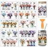 arricraft 10-Piece PVC Transfer Sticker Set with Colorful Flower Vase Designs, UV-Waterproof view 1