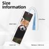 Wooden Bookmark with Red Panda Design and Tassel view 3