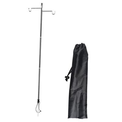 Adjustable Aluminum Alloy Lamp Holder, Black, 1 Set